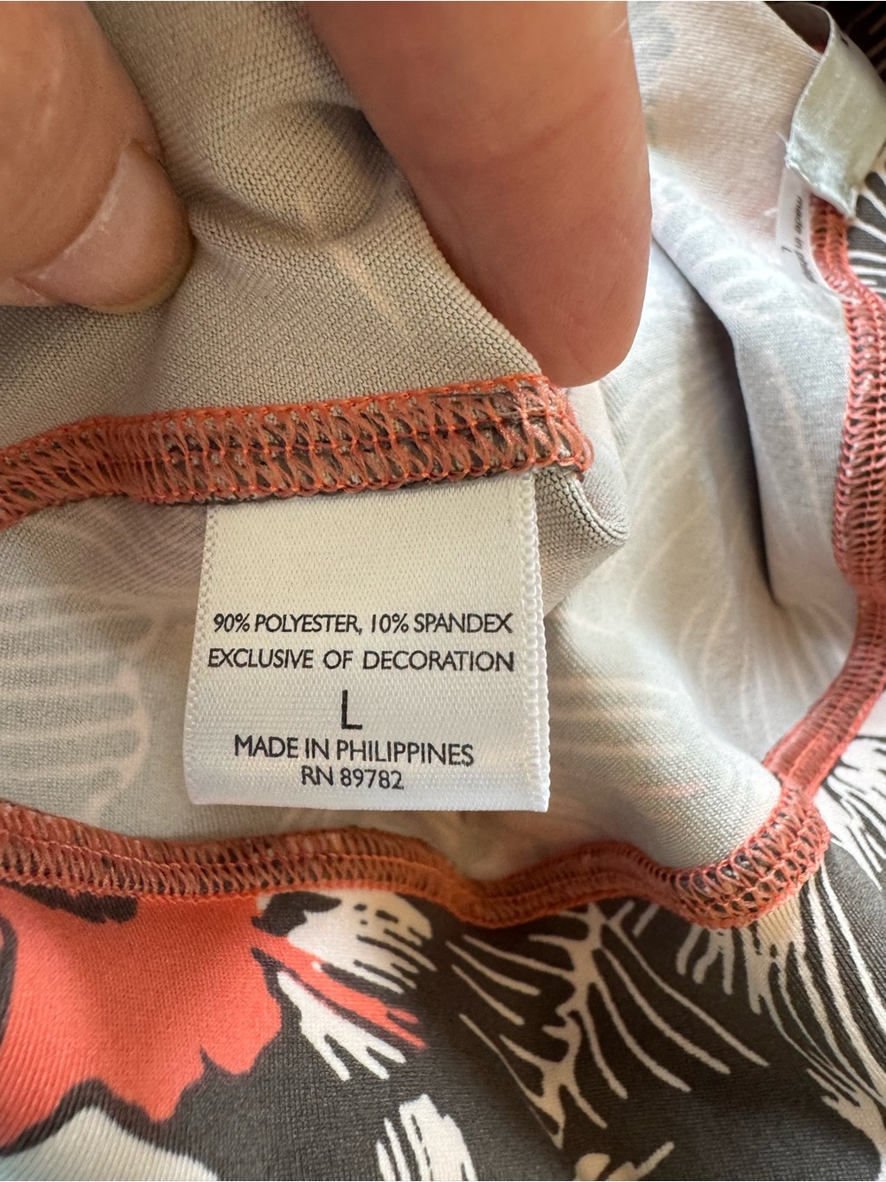 Natori Women’s Leggings High Rise Cropped Gray Coral Floral Size Large Athletic - Picture 5 of 6